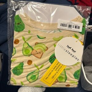 Little Sleepies Avocado Toast Print Pajama Set